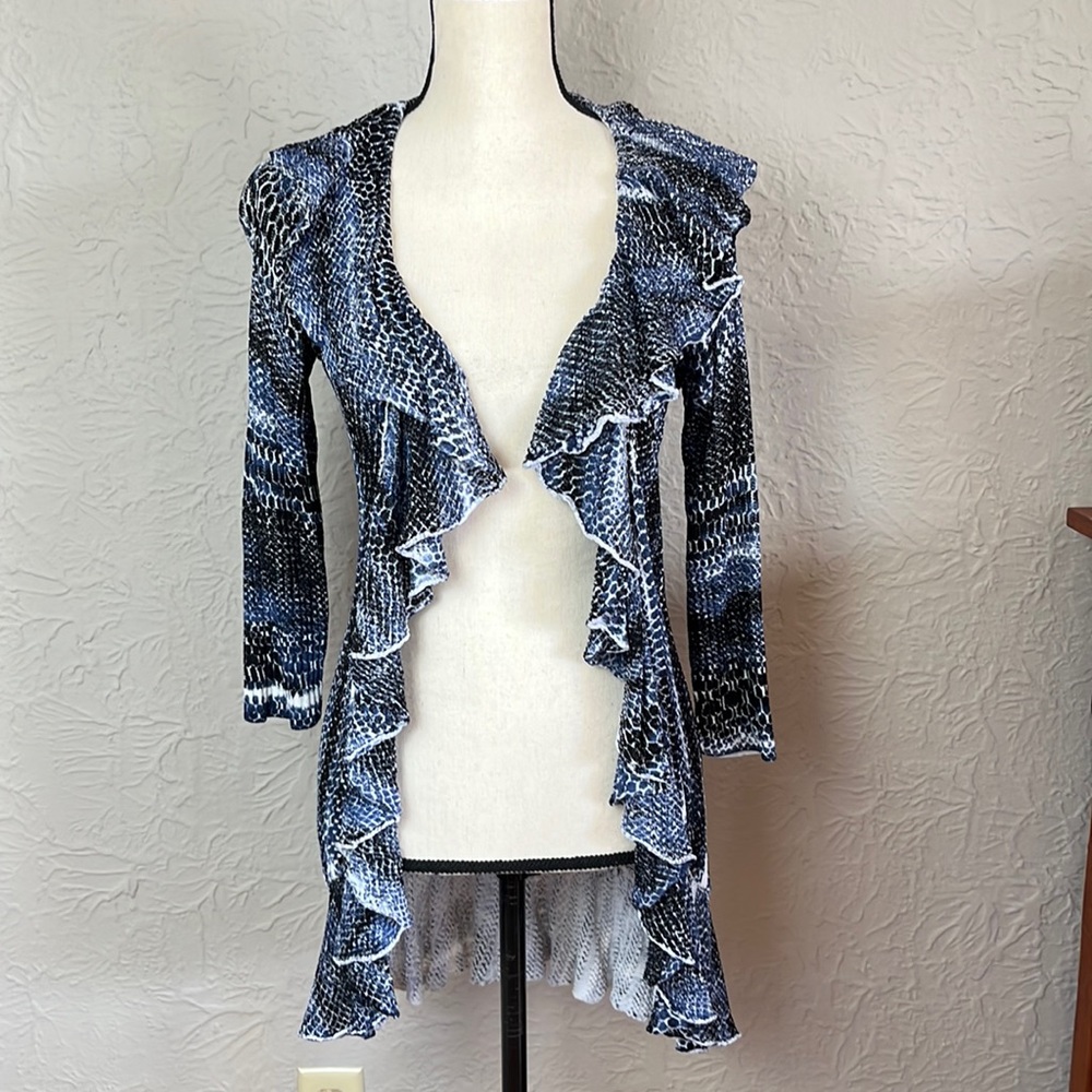 Alberto Makali Open Front Drape Cardigan